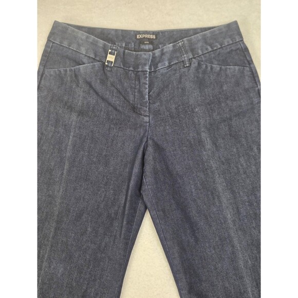 Y2k Womens Flare Jeans 8R Low Rise Dark Wash Bootcut Stretch Denim Casual Boho - Picture 4 of 11